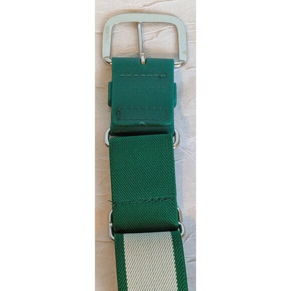 ADIDAS Womens Belt Sporty  Green Stretch Canvas Adjustable Retro Sz Small Preppy - Picture 11 of 15
